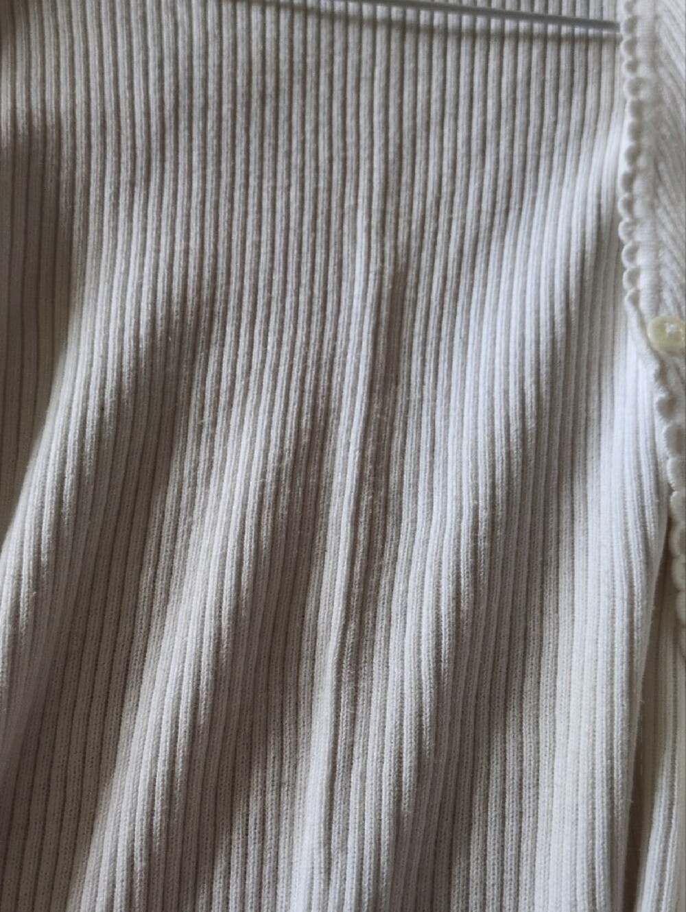 Fairweather Cream Ribbed Button-Up Cardigan - Picture 6 of 6
